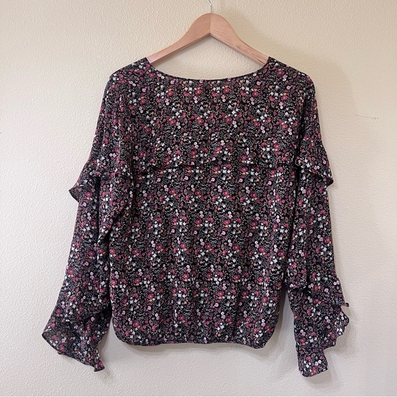 NWT Max Studio Floral Long Sleeve Blouse - Picture 6 of 6
